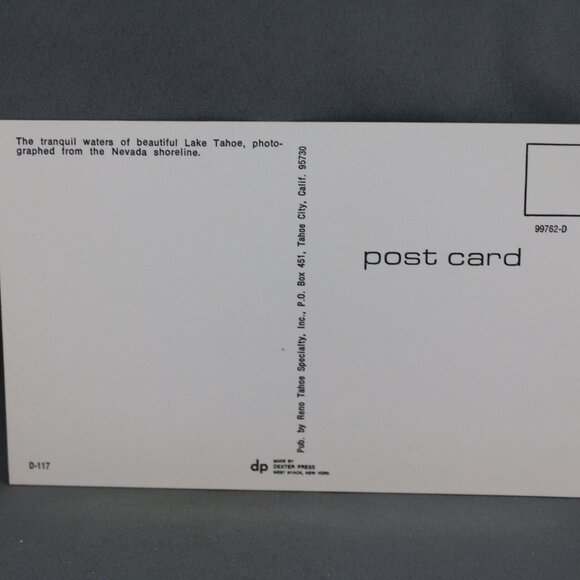 Vintage Postcard - Tranquil Lake Tahoe - Dexter Press - Picture 2 of 3